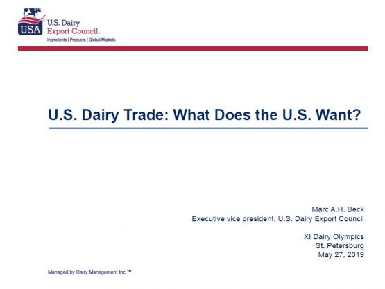 Презентация Марка Бэка Молочная торговля Что хочет США Презентация Марка Бэка Молочная торговля Что хочет США